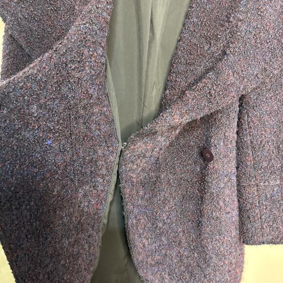 ZAC ZAC POSEN Camilla Cocoon Wrap Coat Women M Purple Natural Fibers Winter XS - Picture 9 of 16